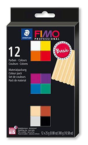 Staedtler- Pasta de modelar de endurecimiento al horno, Multicolor (8043 C12-1) , color/modelo surtido