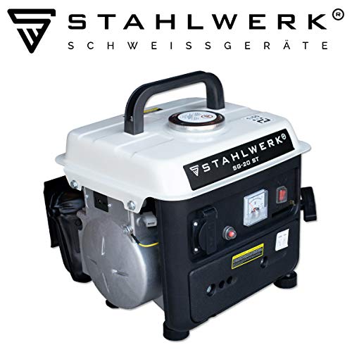 STAHLWERK SG-20 - Generador de gasolina, generador de energía, generador de corriente de emergencia, fiable y potente, bajo consumo y bajo mantenimiento