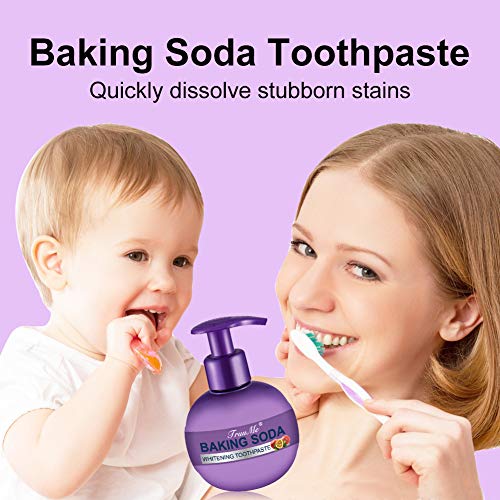 Stain Removal Whitening Toothpaste, Baking Soda Toothpaste, Intensive Stain Removal Whitening Toothpaste, Pasta de Dientes de Bicarbonato de Sodio, Prevenir la Caries Dental, Eliminación de Manchas