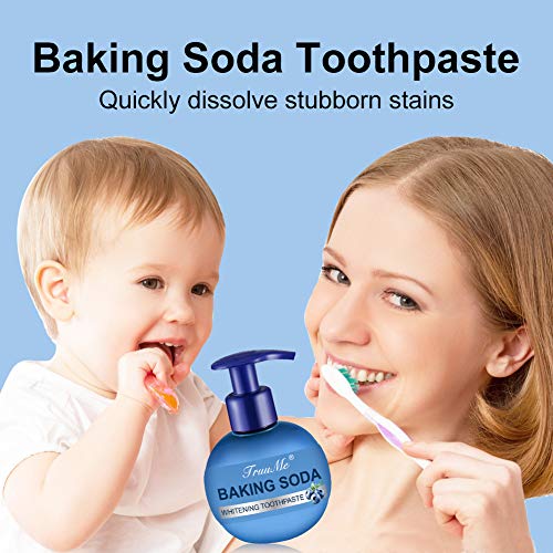 Stain Removal Whitening Toothpaste, Baking Soda Toothpaste, Intensive Stain Removal Whitening Toothpaste, Pasta de Dientes de Bicarbonato de Sodio, Prevenir la Caries Dental, Eliminación de Manchas