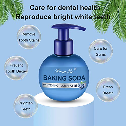 Stain Removal Whitening Toothpaste, Baking Soda Toothpaste, Intensive Stain Removal Whitening Toothpaste, Pasta de Dientes de Bicarbonato de Sodio, Prevenir la Caries Dental, Eliminación de Manchas