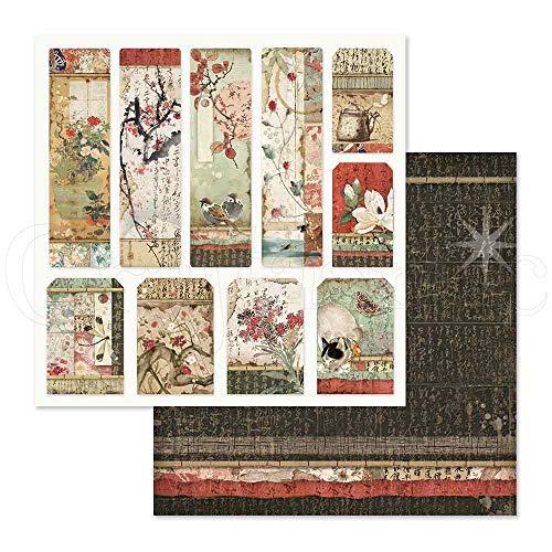 Stamperia International KFT Hojas de papel - jardín oriental, Multicolor, 30.5 x 30.5 (12" x 12")