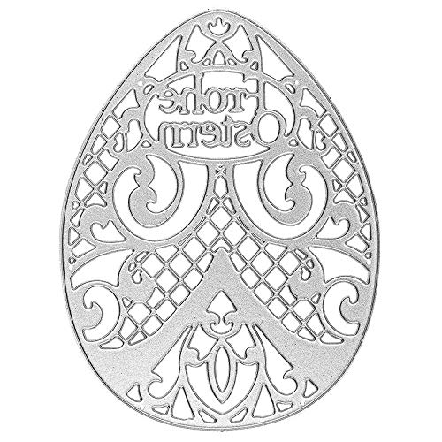 Stanzschablone - Plantilla para troquelar (11,6 x 8,9 cm), diseño de huevo de Pascua