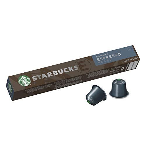 Starbucks Espresso Roast de NESPRESSO Cápsulas de café de tostado intenso, 8 x tubo de 10 unidades