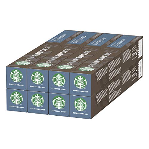 Starbucks Espresso Roast de NESPRESSO Cápsulas de café de tostado intenso, 8 x tubo de 10 unidades