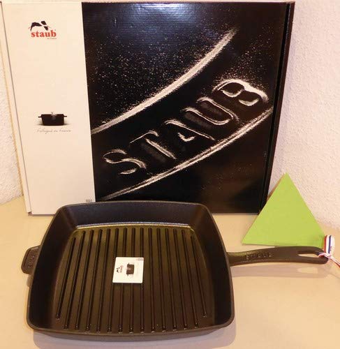 Staub 40501-107-0 - Sartén parrilla (hierro fundido, apta para inducción, 30 cm), color negro