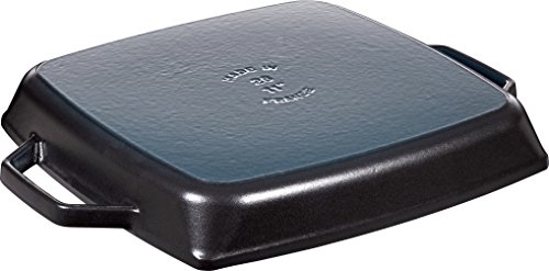 STAUB 40511-683-0 - Cacerola (Rectangular, Sartén Parrilla, Negro, Esmalte, Hierro Fundido, Francia)