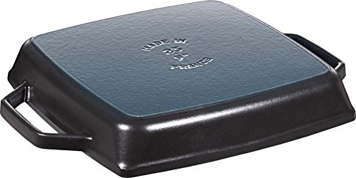 STAUB 40511-683-0 - Cacerola (Rectangular, Sartén Parrilla, Negro, Esmalte, Hierro Fundido, Francia)