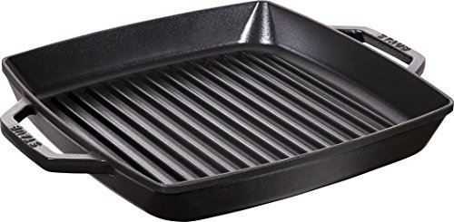 STAUB 40511-683-0 - Cacerola (Rectangular, Sartén Parrilla, Negro, Esmalte, Hierro Fundido, Francia)