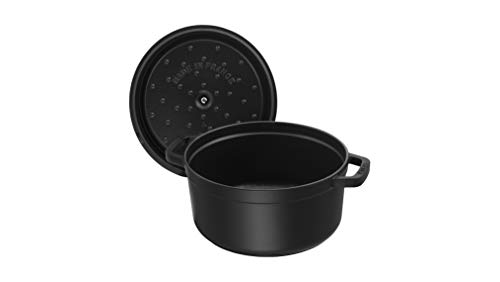 Staub Cocotte redonda, Hierro Fundido, Negro mate