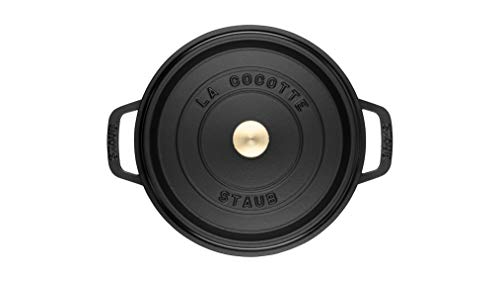 Staub Cocotte redonda, Hierro Fundido, Negro mate