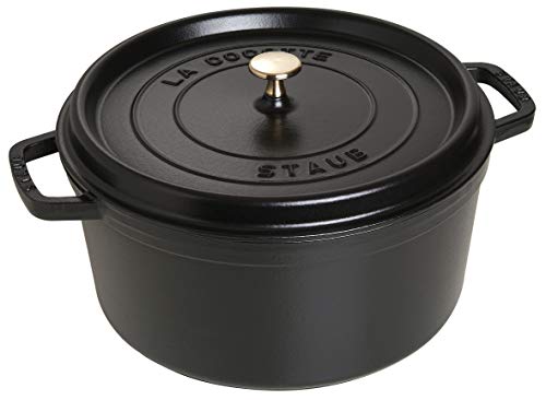 Staub Cocotte redonda, Hierro Fundido, Negro mate