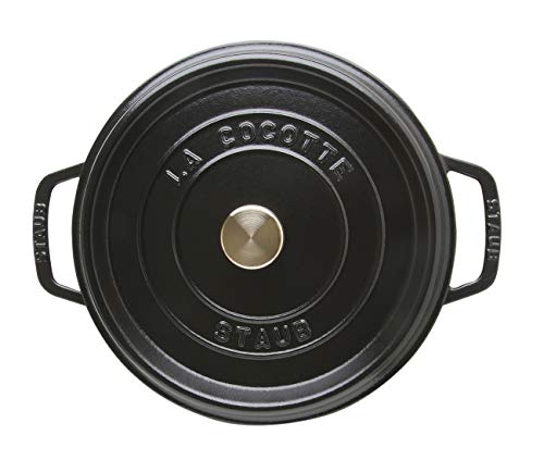 Staub - Olla Cocotte redonda, hierro fundido, negro mate, 24 cm