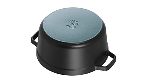 Staub - Olla Cocotte redonda, hierro fundido, negro mate, 24 cm