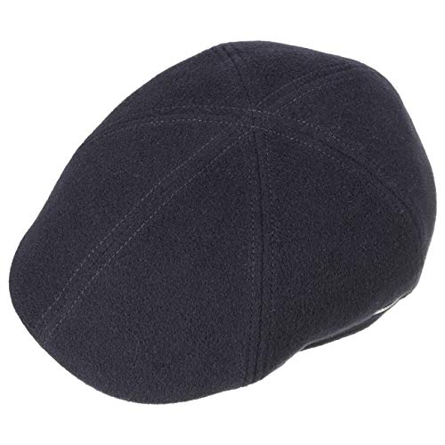 Stetson Gorra Texas Wool Gatsby Cap Hombre - Gorros con Visera Gorro Ivy Pico de Pato Visera, Forro, Forro otoño/Invierno - L (58-59 cm) Azul