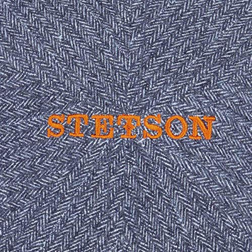 Stetson Gorra Texas Wool Gatsby Cap Hombre - Gorros con Visera Gorro Ivy Pico de Pato Visera, Forro, Forro otoño/Invierno - L (58-59 cm) Azul