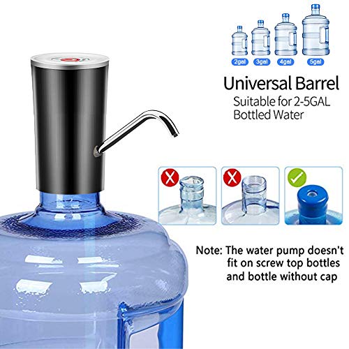 STLOVe Dispensador de Agua, Dispensador de Agua Sistema de Bomba, Bomba de Agua de Carga USB, extraíble, Apto para Usar en Agua embotellada, dispensador de Agua para garrafas