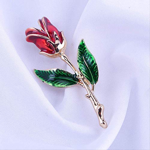 STmea Planta Gota Aceite Broche Verde Aceite Gota Color Blanco Chapado Traje Elegante Ropa Accesorios de Adorno boch