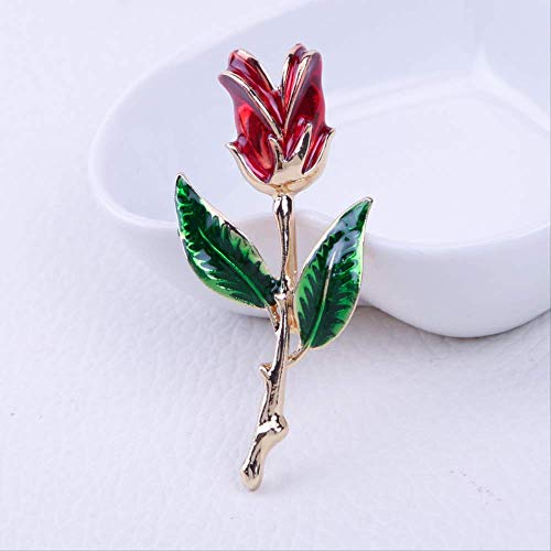 STmea Planta Gota Aceite Broche Verde Aceite Gota Color Blanco Chapado Traje Elegante Ropa Accesorios de Adorno boch