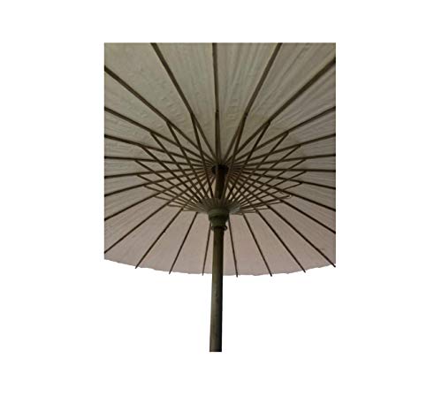 Strategic Sombrilla Parasol Oriental (84 CM) Color Blanco Liso para Bodas, Decoracion, Eventos, Fiestas