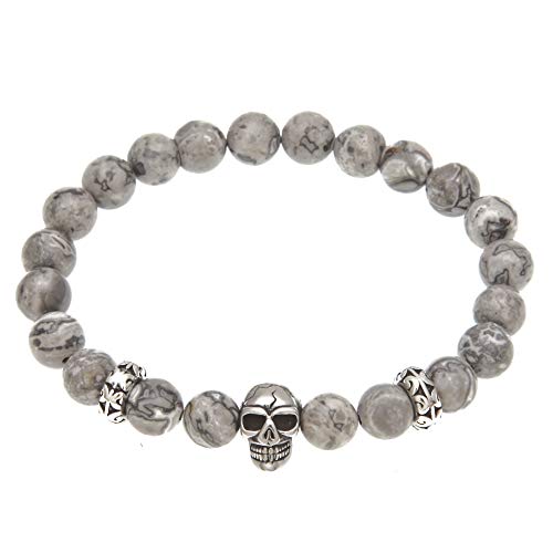 Street Dance rap Jewelry - Pulsera de cuentas de piedra natural para hombre