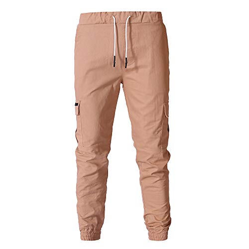 STRIR Pantalones de Hombre Casuales Deporte Joggers Pants Algodón Slim Fit Jeans Cargo Trouser