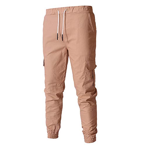 STRIR Pantalones de Hombre Casuales Deporte Joggers Pants Algodón Slim Fit Jeans Cargo Trouser