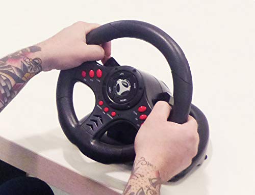 Subsonic - Volant Racing Wheel Universal avec pédalier pour Playstation 4 - PS4 Slim - PS4 Pro - Xbox One - Xbox one S - PS3 [Importación francesa]