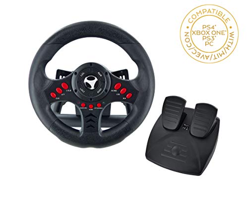 Subsonic - Volant Racing Wheel Universal avec pédalier pour Playstation 4 - PS4 Slim - PS4 Pro - Xbox One - Xbox one S - PS3 [Importación francesa]