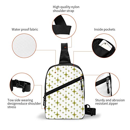 Subway Stars Citric Bloom On White Chest Sling Bag Crossbody Mochila de hombro Casual Daypack Mochila para hombres mujeres Ciclismo al aire libre Senderismo Viajes