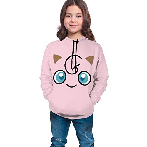 Sudadera con Capucha niño Kid's/Youth Plus Velvet Hoodies Jigg-lypuff Children's 3D Print Winter Hooded Sweatshirt
