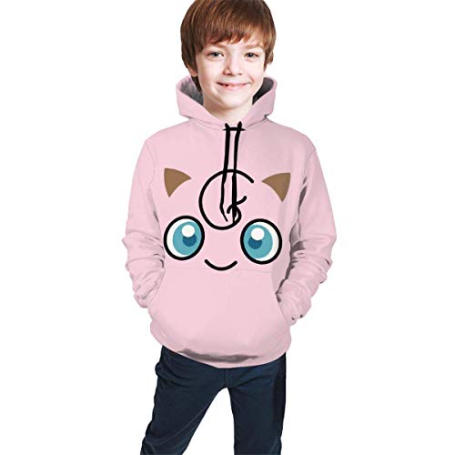 Sudadera con Capucha niño Kid's/Youth Plus Velvet Hoodies Jigg-lypuff Children's 3D Print Winter Hooded Sweatshirt