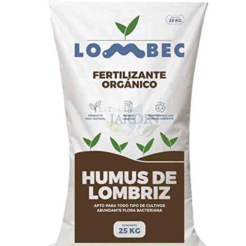 Suinga ABONO Fertilizante ORGANICO Humus DE LOMBRIZ, Saco 25 Kg - 41 litros. Apto para Agricultura ecológica