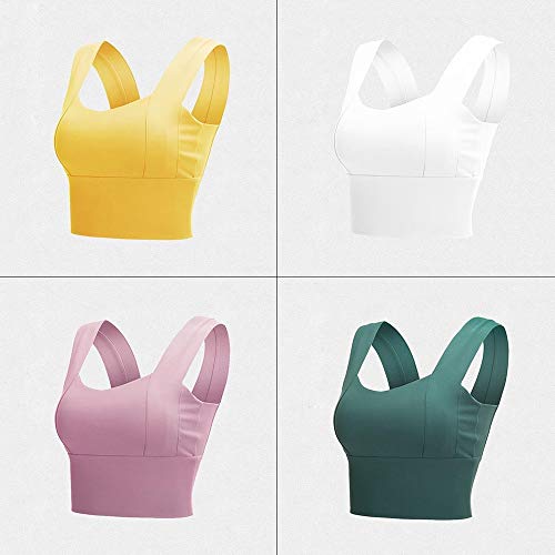 Sujetador Deportivo Mujer Sexy Crop Top para Deporte Mujer Sujetador Deportivo Color Caramelo Yoga Top Fitness Empuje hacia Arriba Camisa A Prueba De Golpes Correr Atlético Chaleco De Secado Rápi