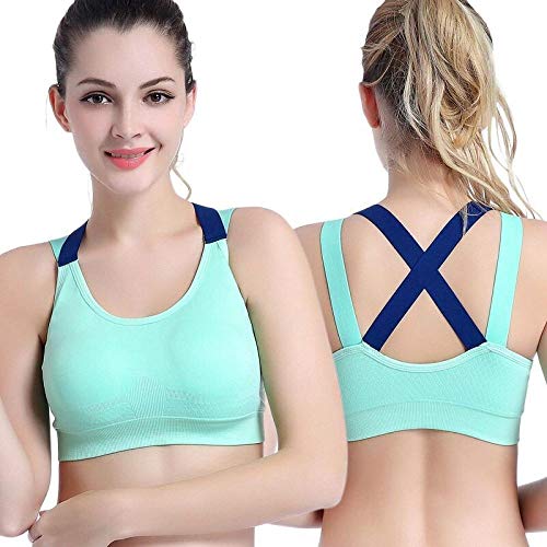 Sujetador Deportivo Mujer Sports Yoga Wire Free Tank Top Mujeres Fitness Push Up Gym Correr Entrenamiento A Prueba De Golpes Chaleco De Secado Rápido-Pink_XL