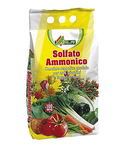 Sulfato de amonio, fertilizante nitrogenado, en bolsa de 5 kg