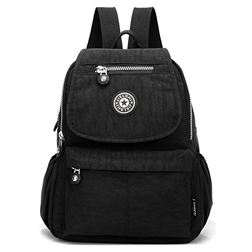 SUNRAY-BUY - Bolso mochila de Lona para mujer Negro negro