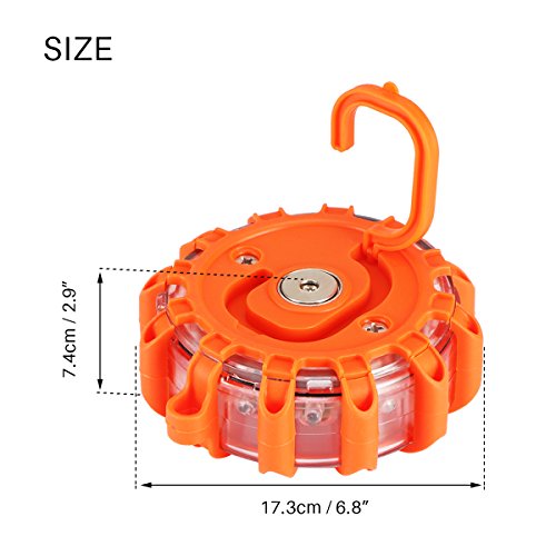 Sunsbell Roadside LED Carretera Luz de Emergencia de Seguridad azucar espía con Base magnética para el crisol de Camiones del Coche (1PC)