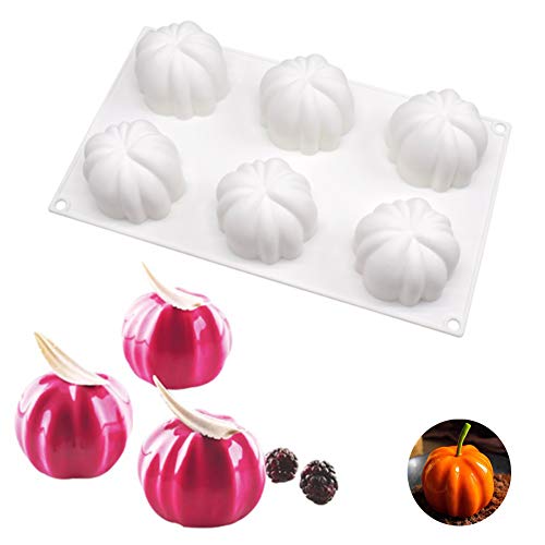 SUNSK Halloween Molde de Calabaza 3D Molde de Silicona para Molde de Mousse Postre Pastel DIY Jabón Chocolate Pan Hornear del Molde