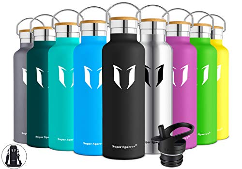 Super Sparrow Botella de Agua aislada al vacío de Acero Inoxidable, diseño de Pared Doble, Boca estándar - 500ml - Eco Friendly & BPA Gratis - para Correr, Gimnasio, Yoga, Ciclismo