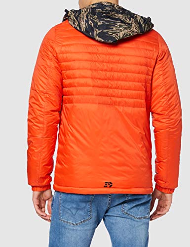 Superdry Desert Alchemy Quilted Hoody Chaqueta, Naranja (Baja Orange 7SQ), M para Hombre