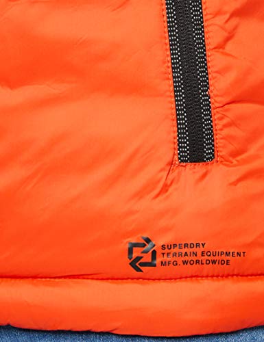 Superdry Desert Alchemy Quilted Hoody Chaqueta, Naranja (Baja Orange 7SQ), M para Hombre