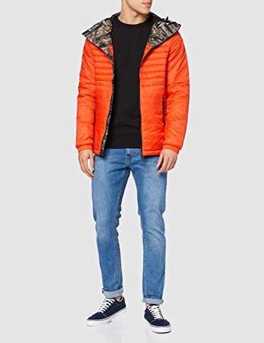 Superdry Desert Alchemy Quilted Hoody Chaqueta, Naranja (Baja Orange 7SQ), M para Hombre