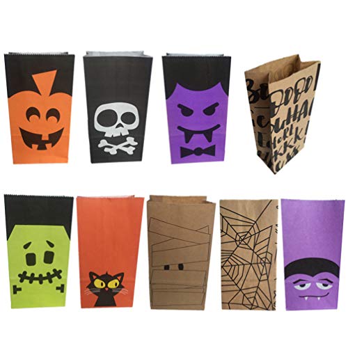 SUPVOX Truco o Trato de Halloween Goody gags Bolsas de Regalo de Papel, Bolsas de Dulces a Favor de Fiesta de 36 Piezas