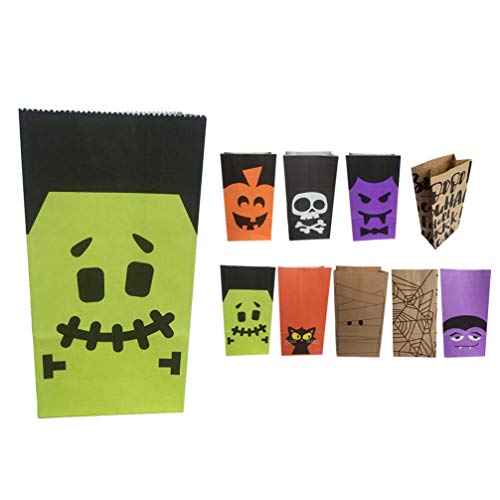 SUPVOX Truco o Trato de Halloween Goody gags Bolsas de Regalo de Papel, Bolsas de Dulces a Favor de Fiesta de 36 Piezas