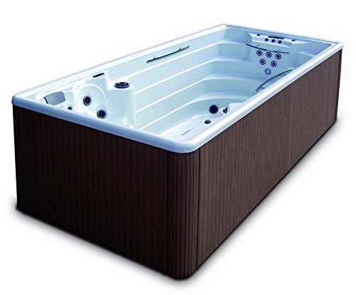 SWIMSPA CRETA Mueble Coastal Gris + Jets Inoxidables + Lumiplus + Cubierta