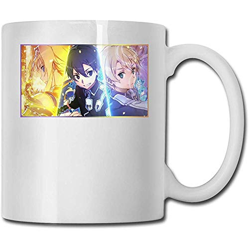 Sword Art Online Las mejores ideas de regalos para el Día del Padre para tazas de café Taza divertida de regalo de Navidad Taza de bebida de personalidad 11 onzas (330 ml)