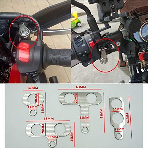 Sygjal Interruptores de botón 12V Impermeable Interruptor de la Motocicleta del Montaje del Manillar Ajustable Botón Faro Encendido-Apagado Compatible Interruptores de botón pulsador