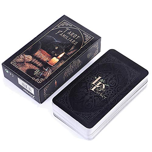 SYJH baraja Tarot Juego De Mesa De Cartas De Tarot Animal, Familiars Magia Portátil con Guía En PDF Jugar Al Póquer