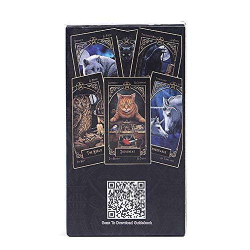 SYJH baraja Tarot Juego De Mesa De Cartas De Tarot Animal, Familiars Magia Portátil con Guía En PDF Jugar Al Póquer